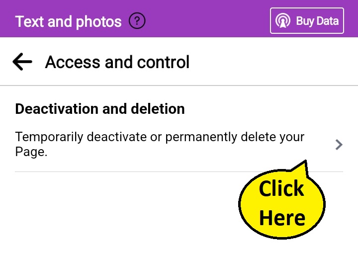 How to deactivate Delete a Facebook Page