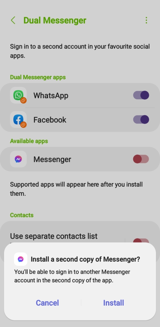 How to use Facebook and WhatsApp Dual App on Mobile